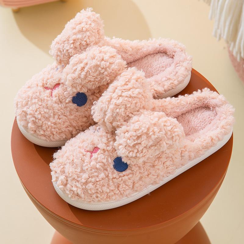 Slippers Women Wear Autumn and Winter New Indoor Home Cute Cartoon Sweet Plush Slippers