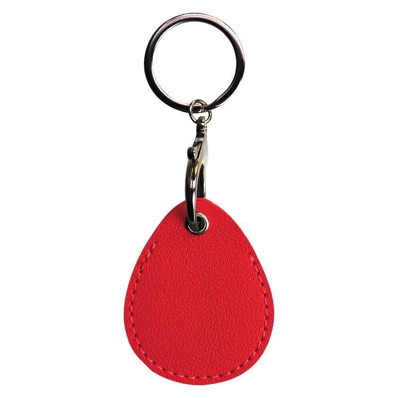 PU Leather Card Holder Keychain Key Ring Door Lock Access Tags ID Card Case Keychain Access Card Bag Key Tag Ring