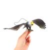 1 Piece Outdoor Eagle Figurine Hanging Bird Deterrent Plastic Eagle Ornament Vivid Flying Bird Hawk Decoy Garden Scarecrow