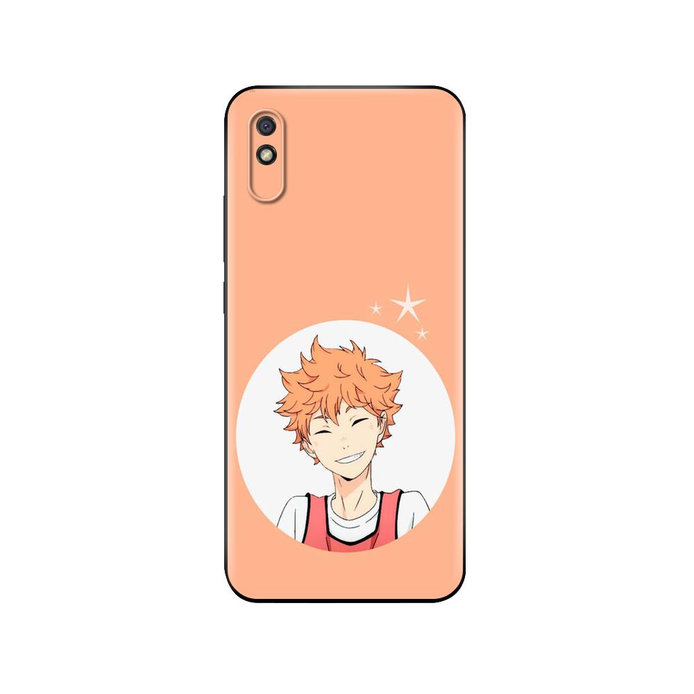 Black Tpu Case For Xiaomi Redmi 7A 8 8A 9 9A 9C Case Redmi Note 8T 8 Pro T Note 9 9S 9 Pro Haikyuu Hinata Attacks Anime Bling
