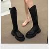 2025 New Autumn and Winter Boots Women's Thick-soled Thick-heeled High-heeled Knight Boots, But Knee-thick Legs, Big Tube Circumference Long Boots