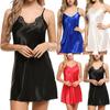 Sleepwear Women Sexy Nightgown Satin Silk Babydoll Lace Robes Night Dress Sleep