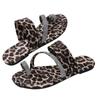 Fashion Ladies Shoes 2024 High Quality Outdoor Women's Slippers Mixed Colors Leopard Print Sequins Open Toe Low-heeled Toe Set Slippers