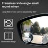 Car Accessories 2Pcs Rearview Convex Mirror Clear 360 Degree Rotation Wide Angle Car Rimless Convex Parking Mirror Driving for Reversing