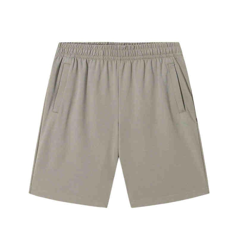 Anta Training Series Solid Color Mid-Rise Drawstring Breathable Versatile Five-Point Sports Shorts Men Shorts Gray 152527310-1