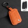 Suede Car Flip Key Case Cover for VW Volkswagen Golf 7 MK7 Tiguan MK2 T-roc T-cross Skoda Octavia Kodiaq Karoq Seat Ateca Leon