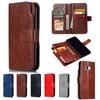 Double Layer 9 Card Slots Wallet Phone Case Bag for iPhone Samsung Huawei Xiaomi Multi-function Mobile Phone Covers