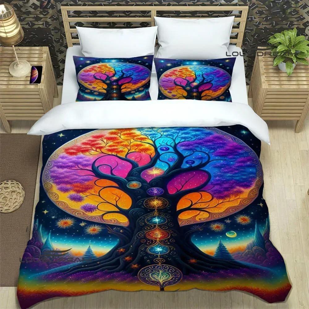 Tree of Life Printed Bedding Sets Exquisite Bed Supplies Set Duvet Cover Bed Comforter Set Bedding Set Luxury Birthday Gift