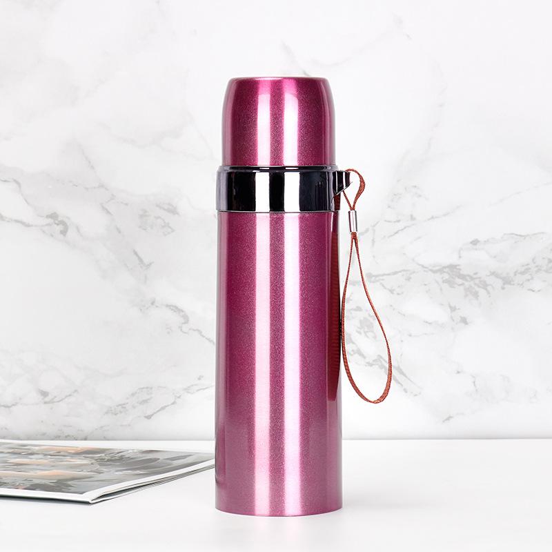 Engraving of Vacuum Stainless Steel Thermos Cup Lettering of Large-capacity Bullet Thermos Cup