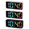 Color Display Alarm Clock With 15Kinds Display Color And Double Alarms Adjustable Brightness For Bedrooms And Offices