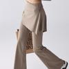 Women's Modern Dance Practice Set | Long Pants Yoga Fitness Micro-Flare Trousers with Leotard