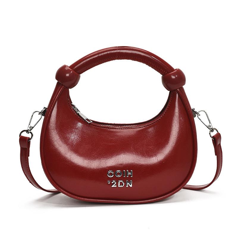 Letter Decor Pu Chic Small Duffle Shape Shoulder Bag Casual Daywear Travel Bags