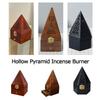 Pyramid Incense Burner Antique Aromatherapy Box Handcrafted Classic Wooden Incense Cone Holder