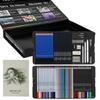 Drawing Kit(75 Pcs) - Professional Graphite Water Colour Pencils Set with Sketch Book & Charcoal Metallic Sketching Kit for Artist
