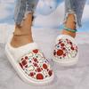 Fashion Female Shoes On Sale 2024 New Spring Indoor Women's Slippers Closed Toe Mixed Colors Plush Warm Low-heeled Casual Slippers Women
