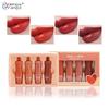 HengFang Velvet Matte Lipstick Set Not Easy To Fade Lip Makeup Cosmetic 3.5gx4