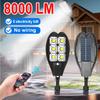 8000LM Newest Solar Lights Outdoor Powerful Solar Light Of Motion Sensor Solar Lamps Waterproof Solar Garden Light Street Yard Light