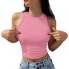 Tank Top For Women Casual Summer Sleeveless Tops Fashion Round Neck Solid Color T Shirt Tanks Tops