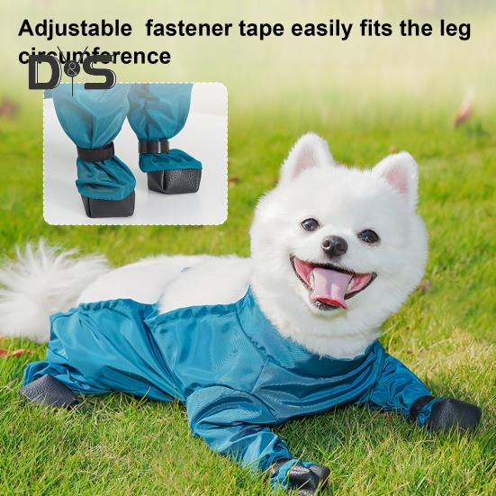 Waterproof Dog Rain Boots Pet Suspender Boots Belly Paw Protector for Small Medium Puppy Rain Snow Pants Dog Leggings for Outdoor Walking