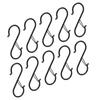 10Pcs S Shaped Hook Hanging Hooks Iron with Safety Buckle for Closet Kitchen Home