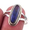 Natural Labradorite Gemstone Handmade 925 Solid Sterling Silver Ring Size 8 P8w53