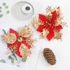 Christmas Simulation Gold Powder Flower Christmas Tree Pendant Diy Garland Gold and Silver Fake Flower Decoration Accessories