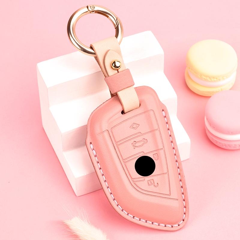 Leather Car Key Case for For BMW 5 Series 520Li New 3 Series X1x3x5x7 7 Series High Grade Leather Case