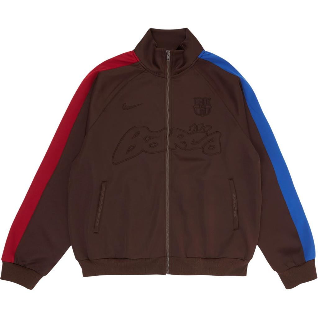 Nike FC Barcelona X Cactus Jack Retro Zip Anthem Jacket Brown Unisex Outerwear FQCJ-WNJ01