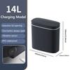 14L Automatic Trash Bin with Lid Intelligent Touchless Trash Can IPX5 Waterproof Electric Garbage Bin for Narrow Space Bathroom