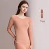 Women's Wool Thermal Underwear Set - Thickened Brushed Edge for Autumn and Winter Warmth