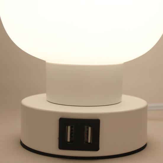 LED Desk Lamp with White Glass Shade Dimmable Flicker Free Easy To Install Touch Control LED Desk Light Small Bedside Lamp