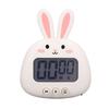 Cartoon Digital Timer ABS Portable Lightweight Simple To Use Cute Cartoon Timer for Kitchen Cooking White Rabbit