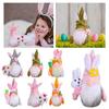 Kawaii Flower Easter Decoration Rabbit Ear Gnome Rabbit Doll Easter Faceless Dwarf Doll Desk