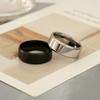 8MM Minimalist Titanium Steel Polished Beveled Edge Men's Ring Hip-Hop Jewelry Stylish Gift for Men Finger Accessory