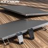 KEYSION Metal Foldable Laptop Stand Universal Non-slip Bracket Support for Macbook Pro Air Notebook Laptops Mount Holder Feets