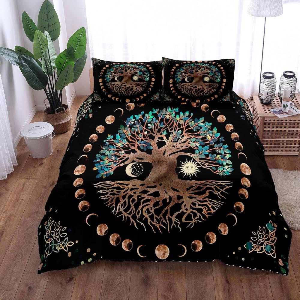 Yggdrasil Tree of Life Duvet Cover Set King Queen Double Twin Single Bed Linen Set