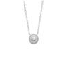 [R3574] - Silver White 'Sissi' Silver Necklace (rhodium) - 8 Mm