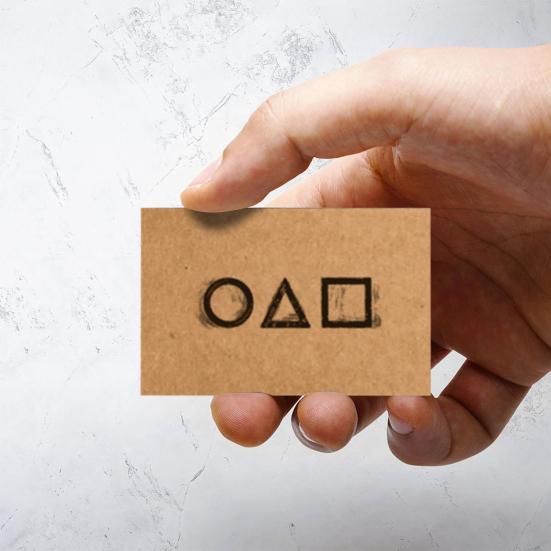 Game Squid Party Invitation Card Square Triangle Circle Competitive Card Game Cosplay Anime Survival Themed Game Halloween New Year Birthday Party