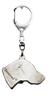 Weimaraner, Grey Ghost - Silver-plated Key Ring with Dog, Handbag Decoration, Backpack Pendant by Art-Dog Brand