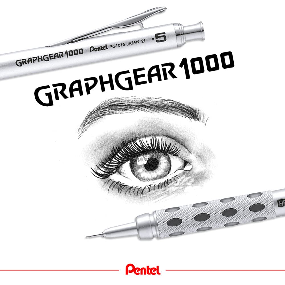 Pentel Mechanical Pencil Graph Gear 1000 PG1015 Silver 0.5mm