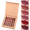 Waterproof Lip Glaze Lip Gloss Waterproof Matte Matte Lipstick 6 Piece Set H142, 6 Lip Gloss Set, 167g, 1 Set
