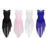 Kids Ballet Tutu Dance Leotard Dress Sleeveless High-low Hem Girls Gymnastics Leotard Stage Costumes
