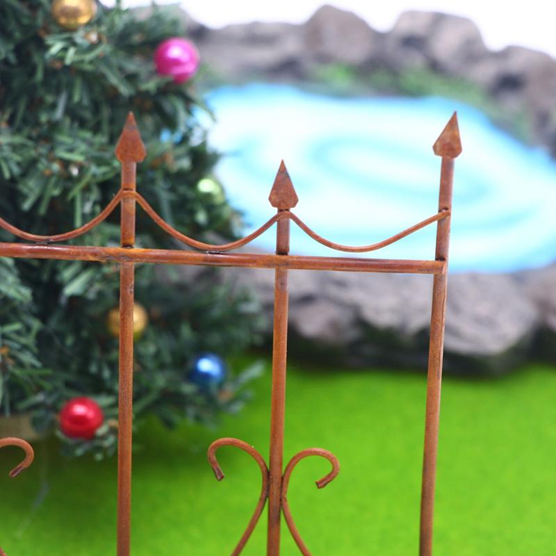 1:12 Dollhouse Miniature Wrought Iron Rust Fence Swing Furniture Home Model Decor Toy Doll House Accessories
