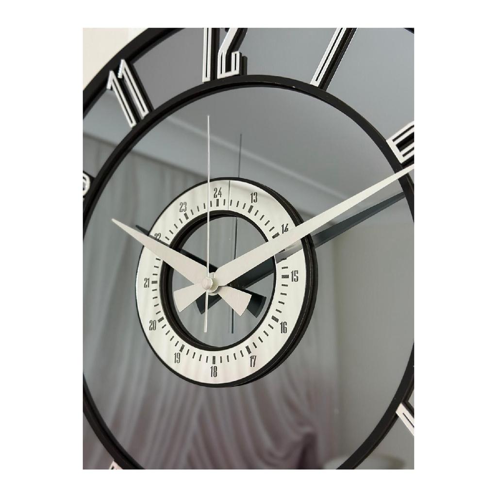 Mirrored Wall Clock (Real Mirror) 40cm Modern Design