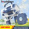 Electric Bubble Gun With Large Capacity Flashing Automatic Blower With Light Music Bubbles Maker For Kid Backpack Bubble Gun