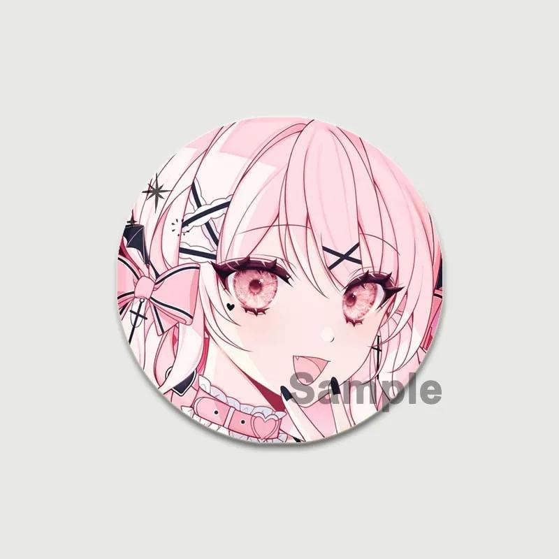32/44/58mm Cute Project SEKAI Anime Pins Akiyama Mizuki Tinplate Badge DIY Custom Cartoon Girl Brooch Pin for Hat Bag Fans Collection Gifts