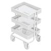 1:12 Mini Dollhouse Toy 3 Level Storage Rack with Wheels for Dollhouse Kitchen Furniture