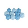 Silicone Beads Hexagon, 14mm Ø, Light Blue Tones, 10 Pcs