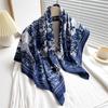90 * 90cm New Twill Silk Simple Sun Protection Warm Large Square Scarf Shawl Headscarf For Women