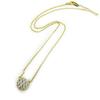 Les Trésors De Lily [L5651] - Gold Plated Necklace 'Sissi' White Gold - 14 Mm